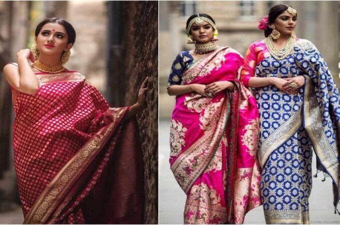 Get The modern Collection Of Banarasi Silk Sarees Online In India