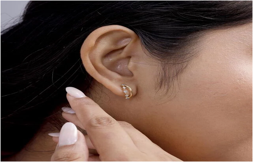 Effortless Spark Diamond Hoop Earrings