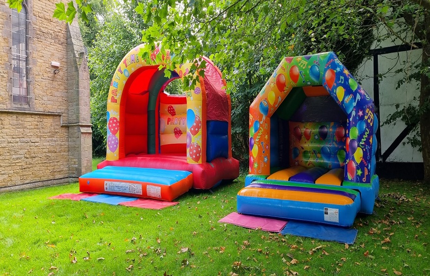 kids’ bouncy castles for garden parties